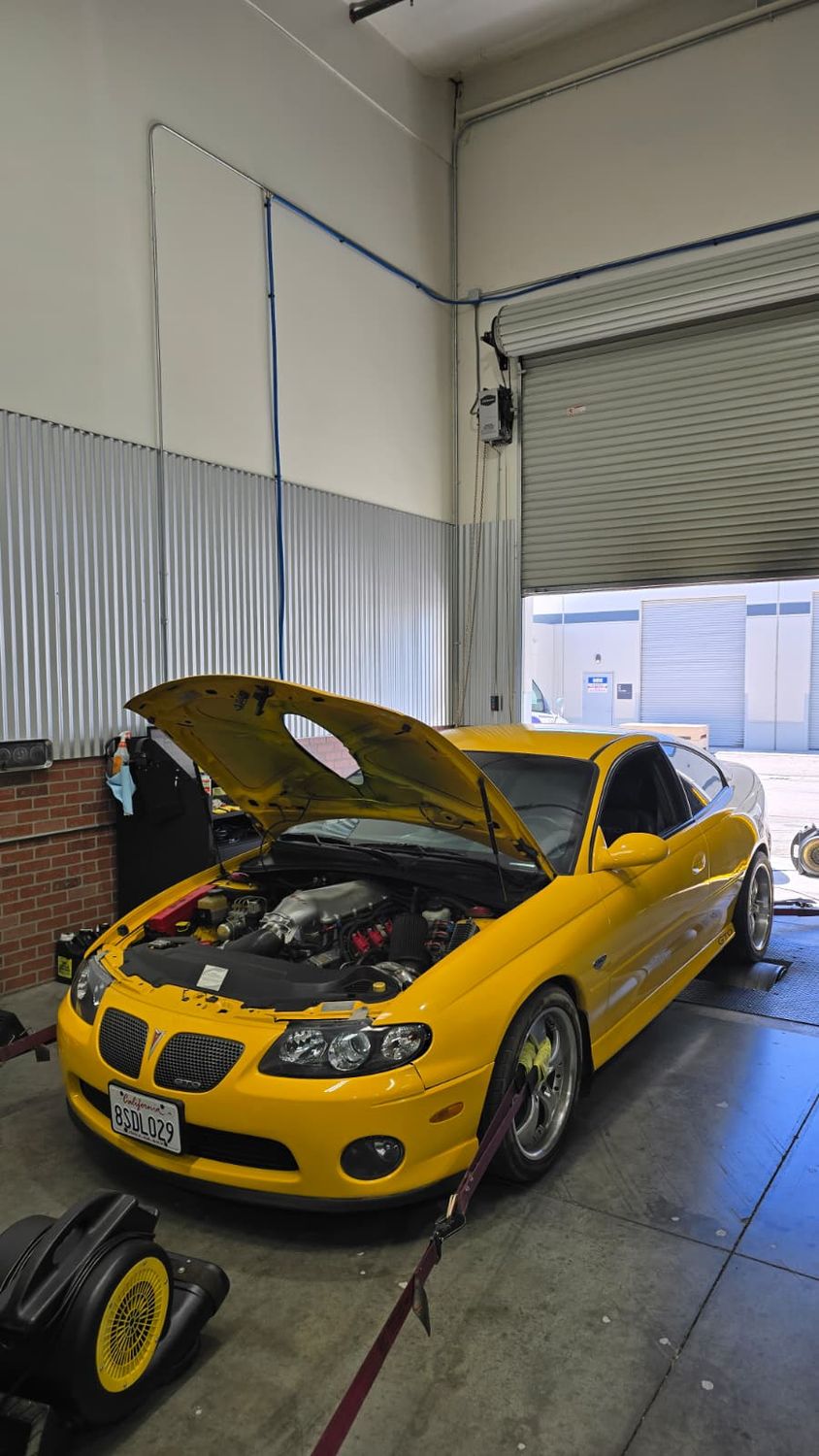 Pontiac GTO with a forged, ProCharged LS2 being dyno tuned at Tune Guru